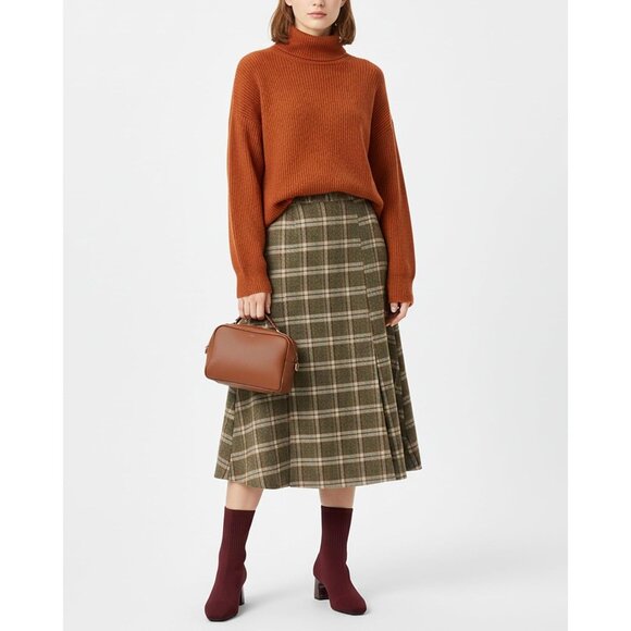 Women's Dark Red Dressy Comfy Knit Sock Square Toe Chunky Heel Slip On Booties - Picture 6 of 6